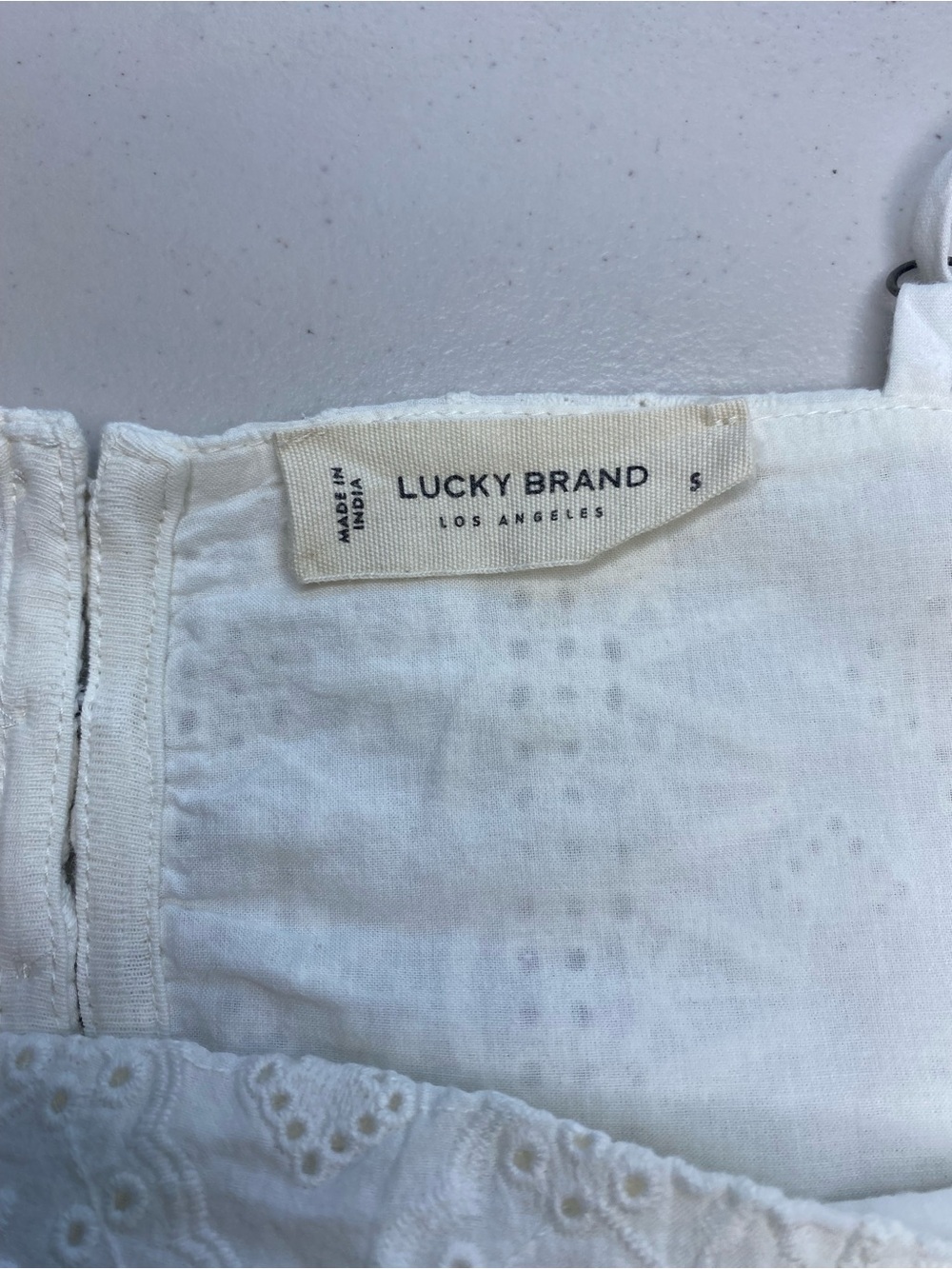 Lucky brand Eyelet cropped top Size S Boho Festival Hippie Summer - Picture 7 of 7
